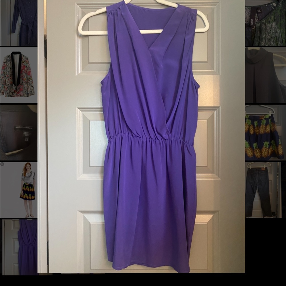 Rory Beca purple silk dress sz small